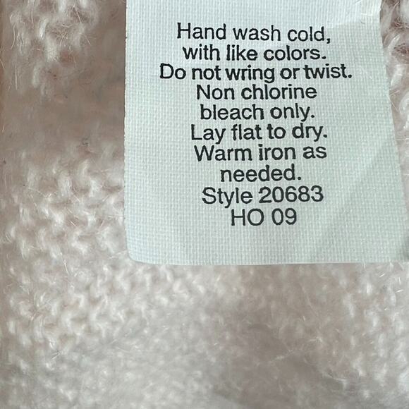 J. Crew Pullover Sweater Women Small Pale Pink Cable Knit Mohair Blend - Picture 7 of 8